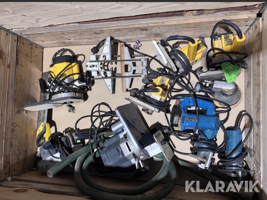 Pall med olika Handverktyg DeWalt - ELU - Festool - Luna