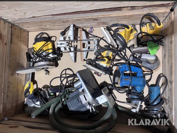 Pall med olika Handverktyg DeWalt - ELU - Festool - Luna