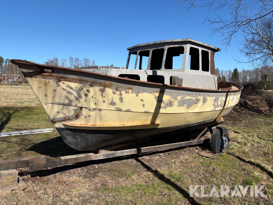 Båt Otterbäckensnipa Plåt med båtvagn