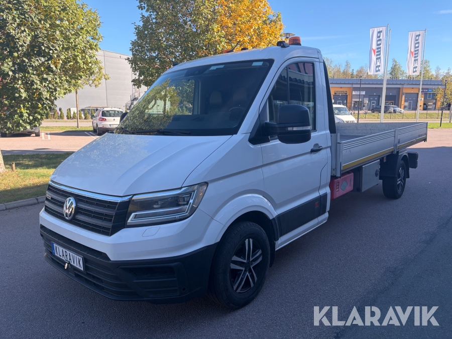 Flakbil Volkswagen Crafter Chassi 35 2.0 TDI 4Motion Euro 6 lång flak