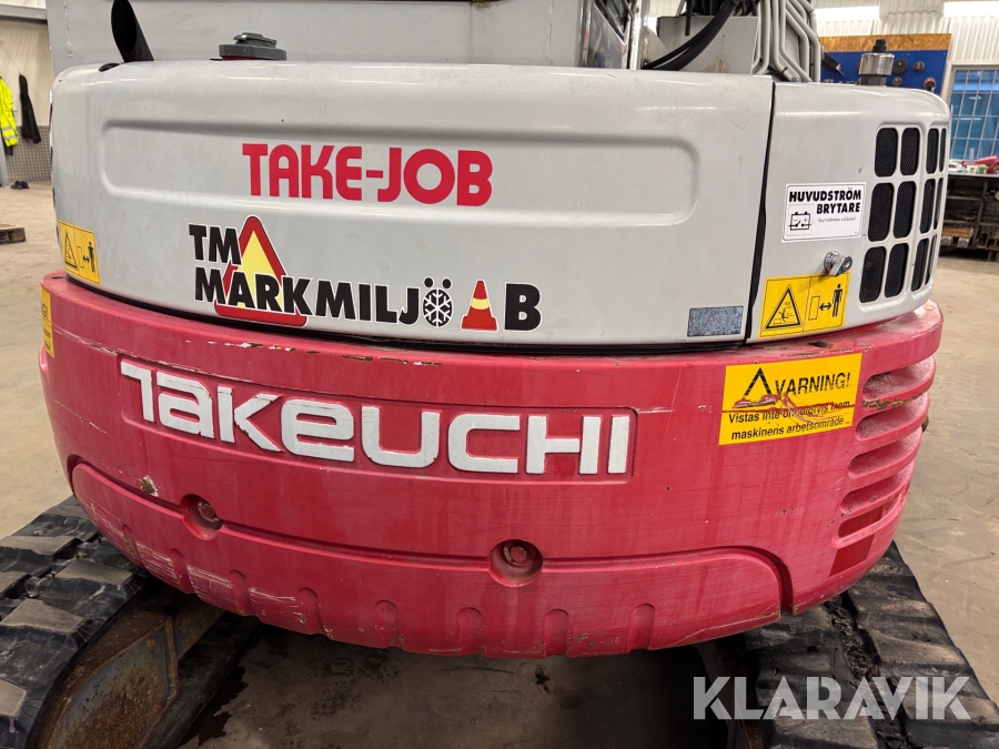 Grävmaskin Takeuchi TB153FR med rototilt och skopa