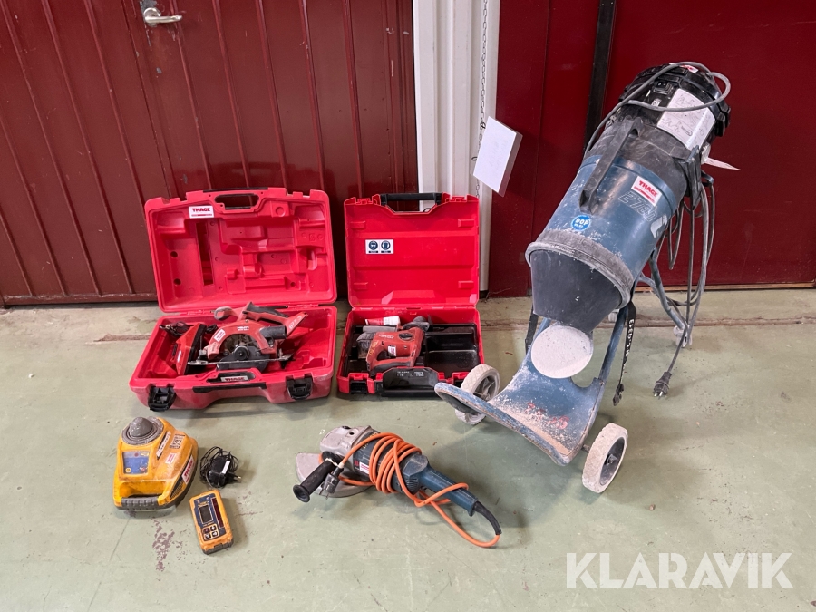 Handverktyg, laser och Stoftavskiljare