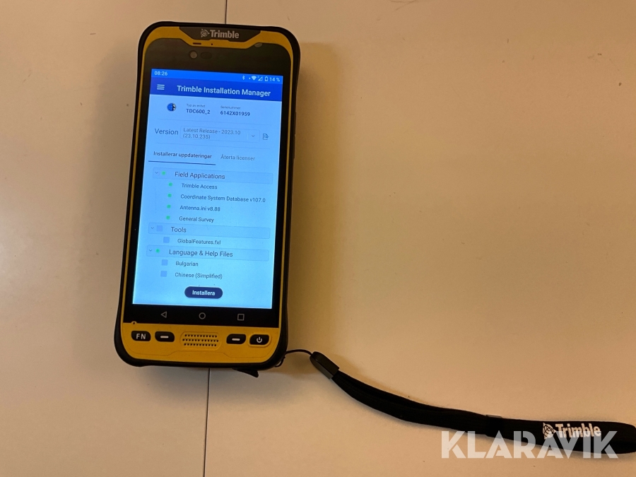 Handenhet Trimble TDC600, Umeå, Klaravik auktioner