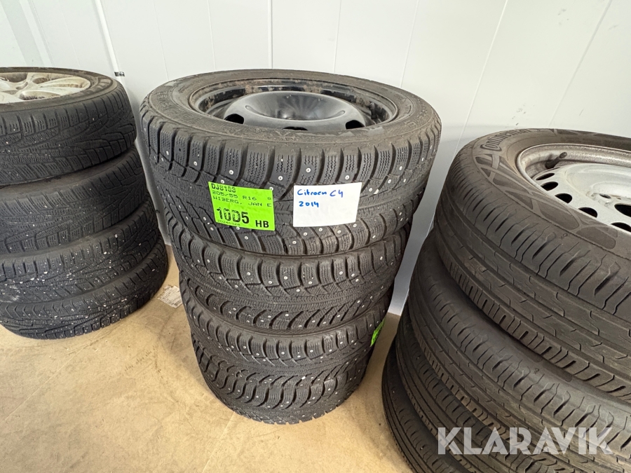 Dubbdäck med fälg Gislaved Nord Frost 5 Citroën C4 2014 205/55R16 4st