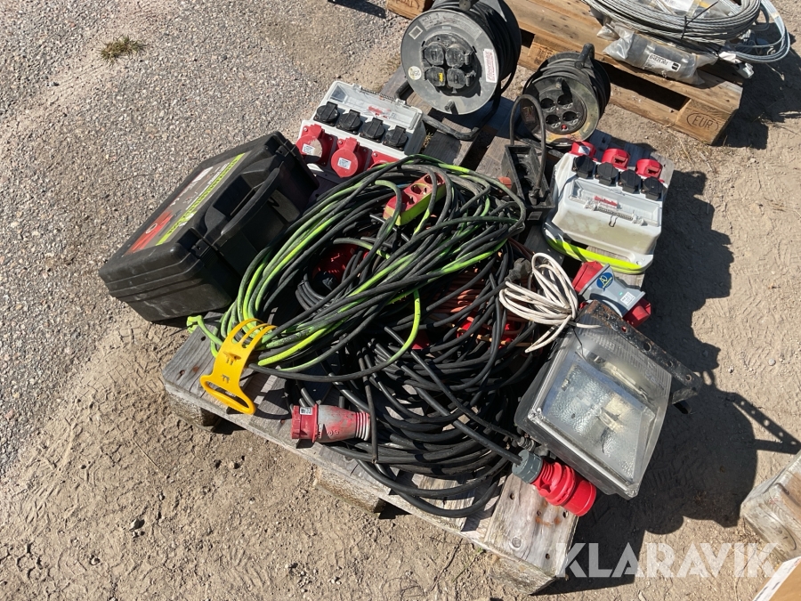 Parti med kabel- och elutrustning