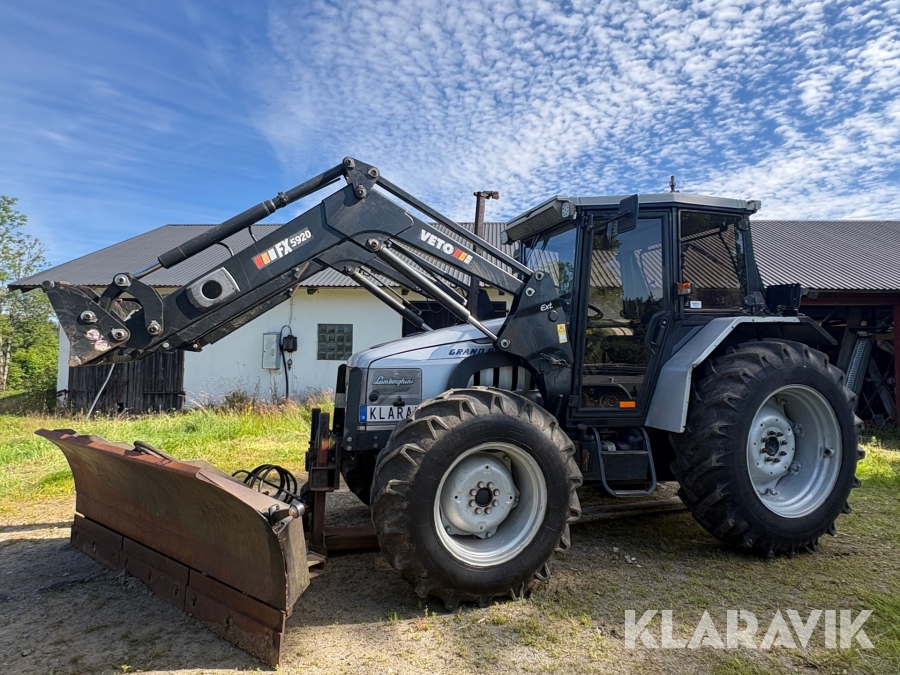 Traktor Lamborghini Grand Prix Target 75 med diagonalblad