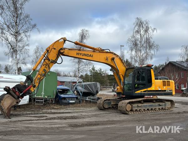 Grävmaskin Hyundai Robex 210LC-7A med tiltrotator & redskap