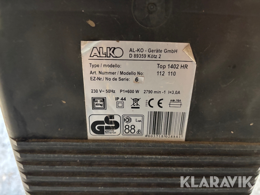 Betongblandare Al-KO TOP1402HR