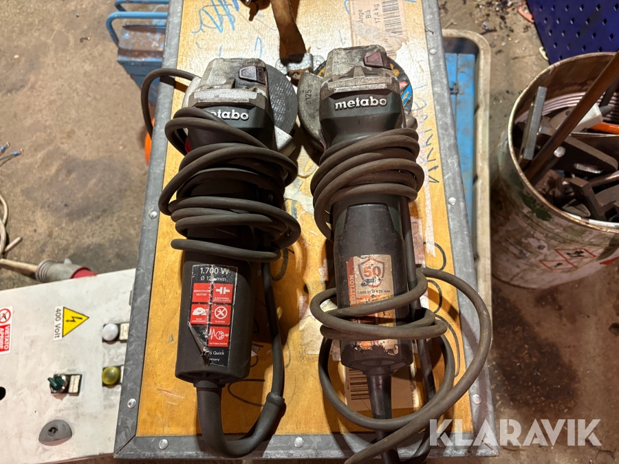 Vinkelslip 2 st Metabo 1700 W / 1500 W