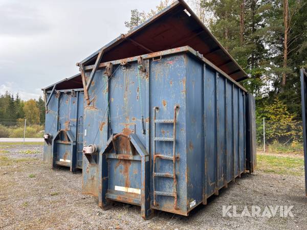Lastväxlarcontainer GMM 40m3 med tak