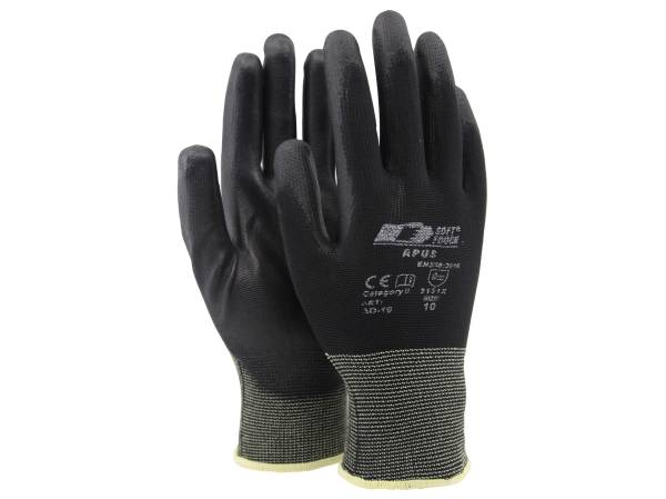5040 pairs Black PU gloves allround Soft Touch ®