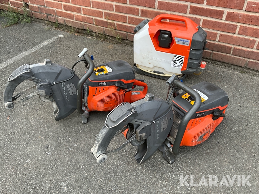 Kapmaskin 2st och Vattentank Husqvarna K970 / WT15i