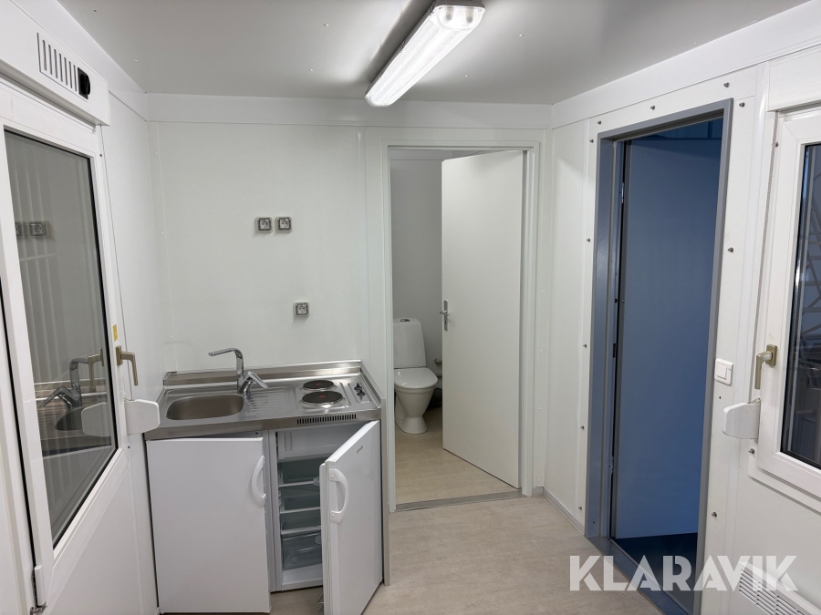 Stålmodul Bod börsen 20 fot med wc & pentry