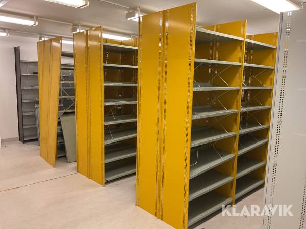 Lagerhyllor i plåt 6st 4-sektioner