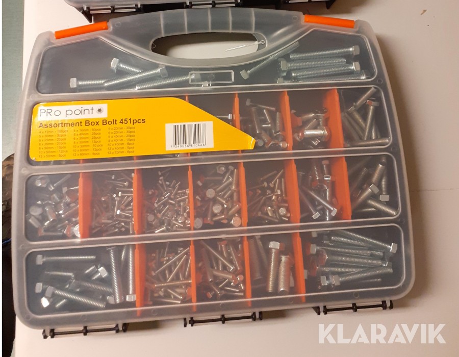 Sortiment bult 451 delar