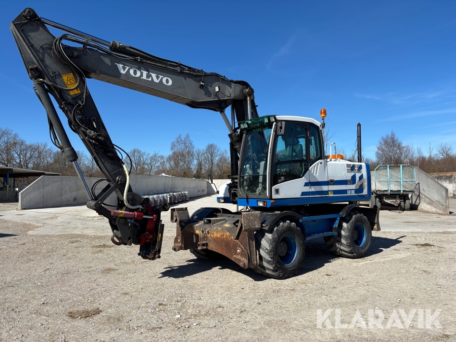 Hjulgrävare Volvo EW180C med tiltrotator