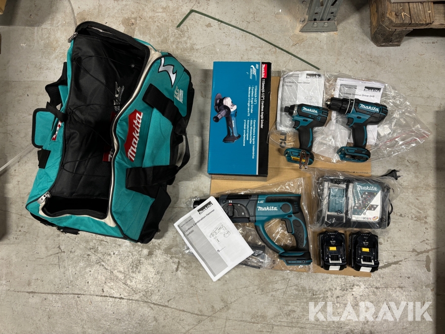 Nytt verktygsset 8 delar (5 Ah batterier) Makita