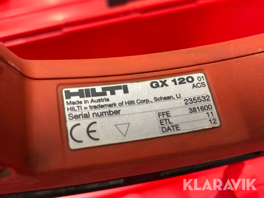 Parti med byggmaskiner Hilti & Max