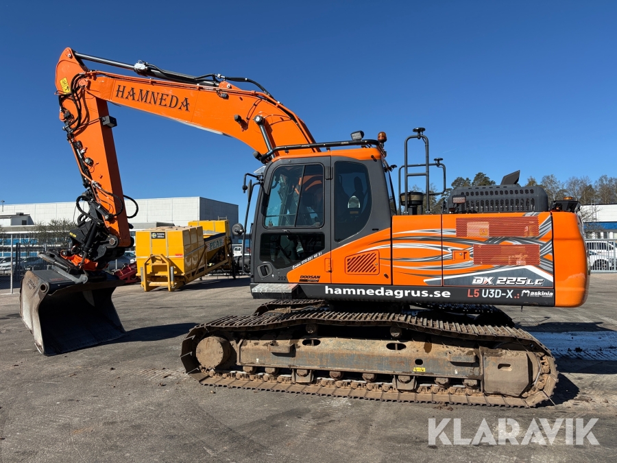 Grävmaskin Doosan DX225LC-7 GPS / 6 redskap