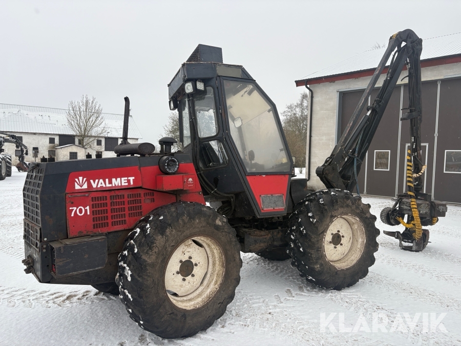 Skördare Valmet 701 med kran Cranab 290H, aggregat Pan 928