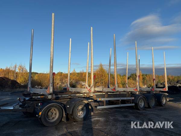 Timmersläp AM Trailer 5 axlar timmervagn