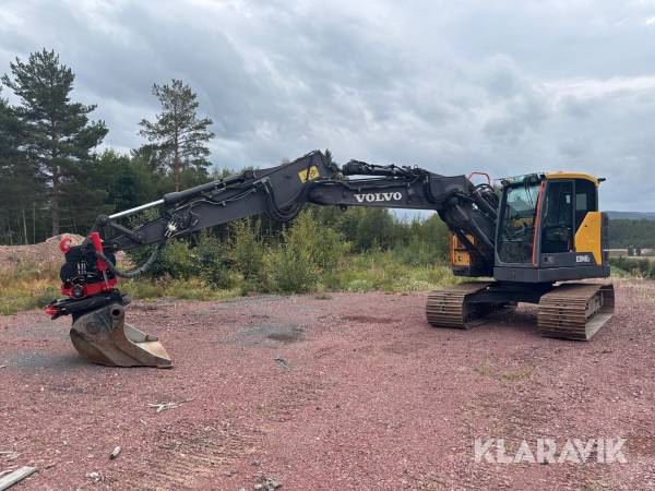 Grävmaskin Volvo ECR145EL med skopa