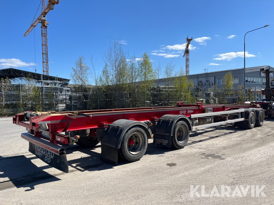 Lastväxlarsläp med skjutkolv Hogstad för 2 burkar