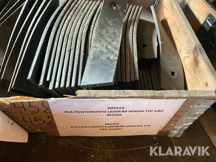 Kultivatorspets / ledskär 10 + 10 höger vänster