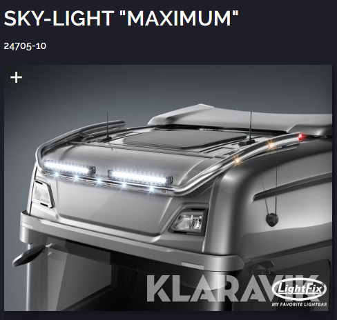 Topbåge Sky-Light Lightfix Scania R-serien CR20H