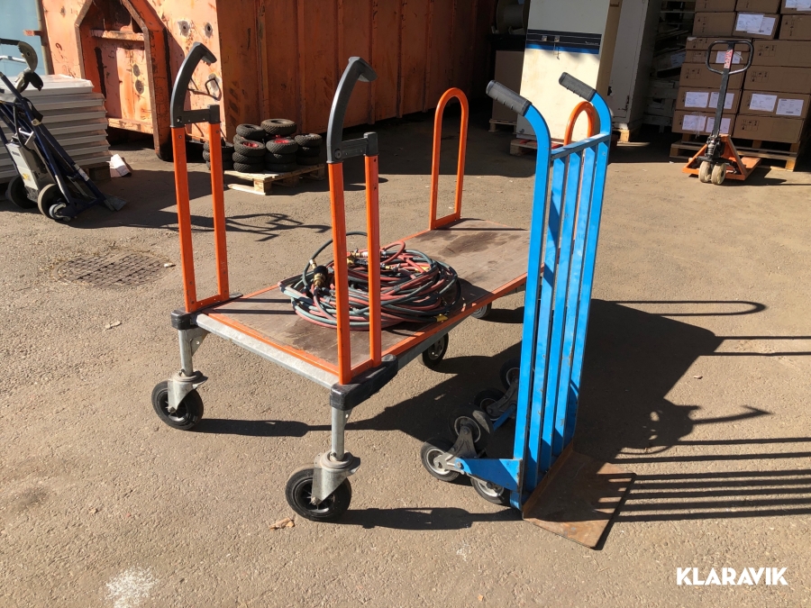 Klaravik Auktioner | Byggvaruvagn och trapppirra Siegel Gassvetsslang