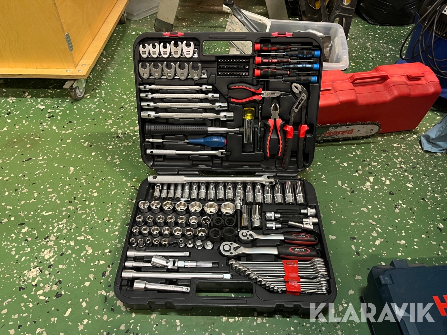 Verktygslåda komplett AmPro 138 delar