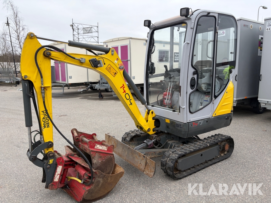 Grävmaskin Wacker Neuson 1404 med redskap