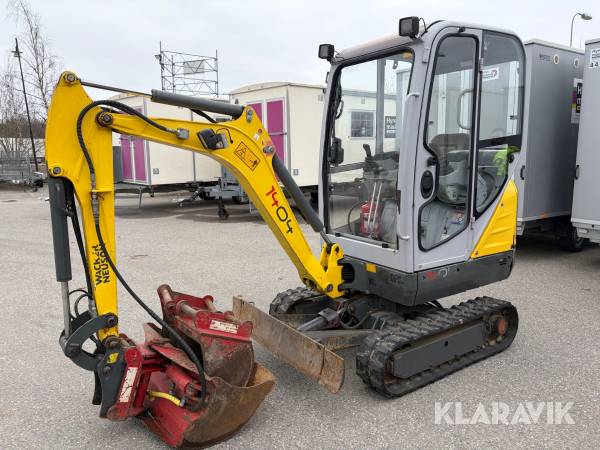 Grävmaskin Wacker Neuson 1404 med redskap
