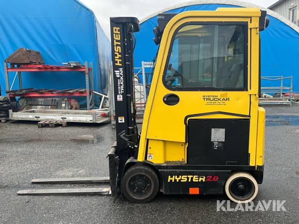 Truck Hyster 2.0 med gaffelspridning & sidoförskjutning