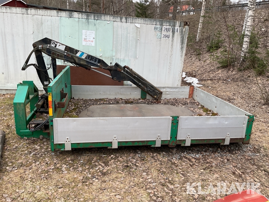 Lastväxlarflak med kran Hiab 031 Lilla kroken