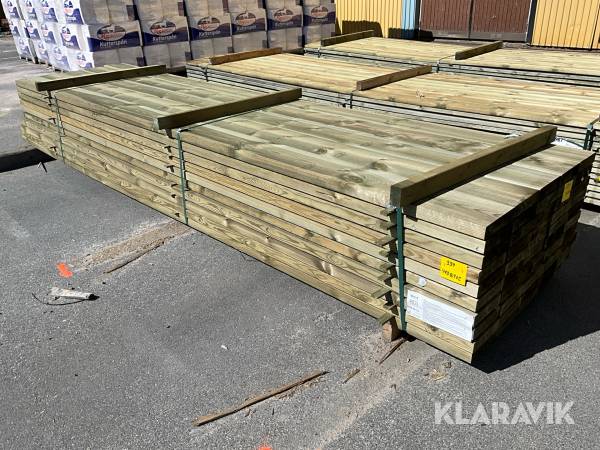 Virkespaket hyvlad regel Tryckimpregnerat NTR A 45x195 210löpmeter
