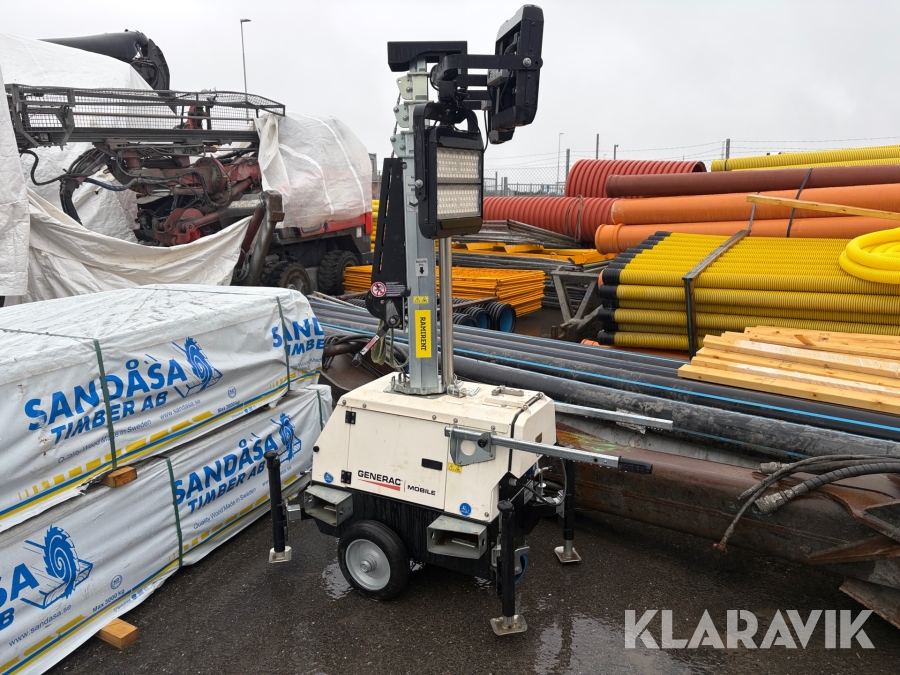 Mobilbelysningsmast Generac Link T4 6,7m