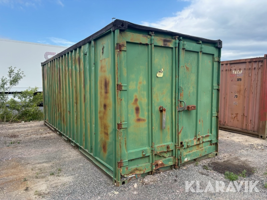 Container 20 fot med dieseltank med invallning