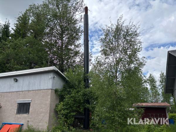 Skorsten i stål isolerad