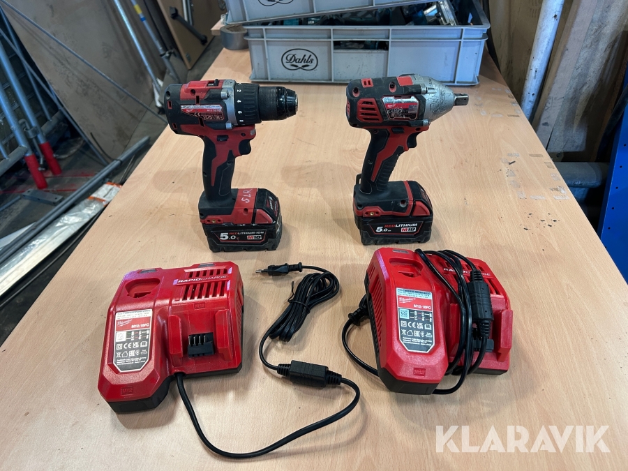 Mutter & borrmaskin Mikwaukee M18 CR / M18 BIW12 2 st