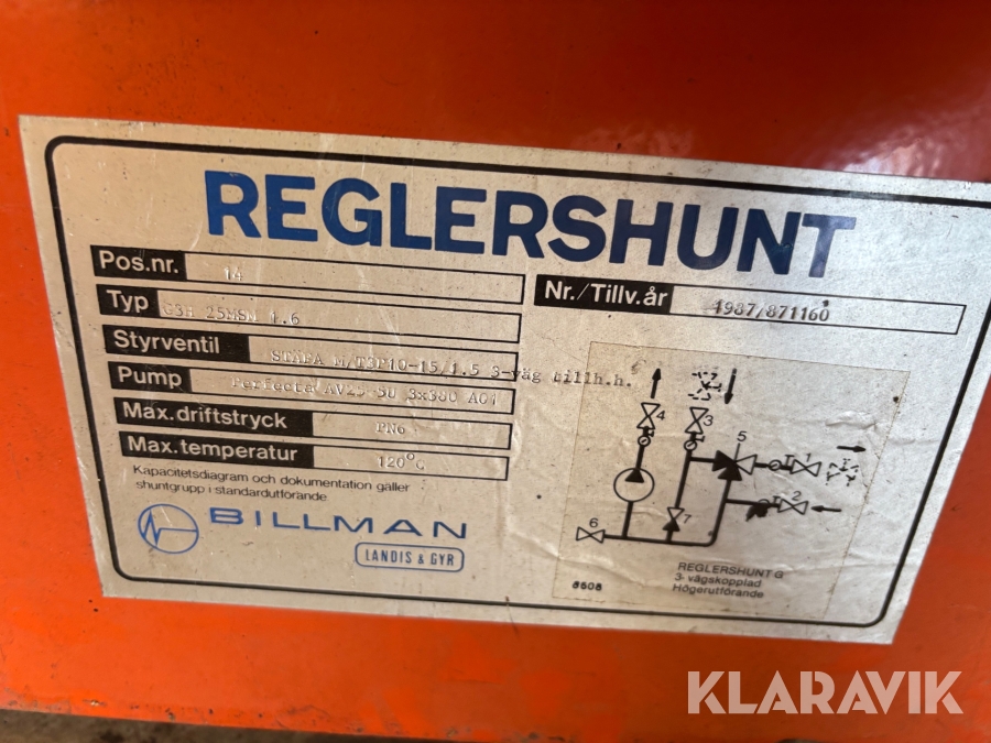 Timber Billman Reglershunt Billman OSH25MS, Motala, Klaravik auktioner