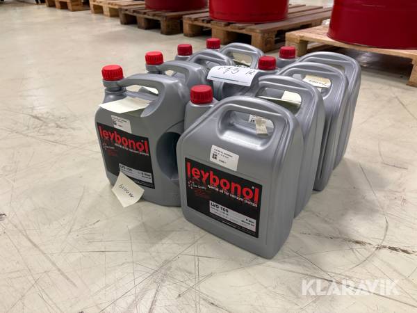 Specialolja för vakuumpump Leybonol LVO 100 parti 8 st 5L Dunkar