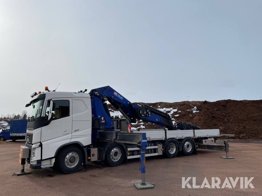 Kranbil Volvo FH 8x2 HMF 8520 + Jibb