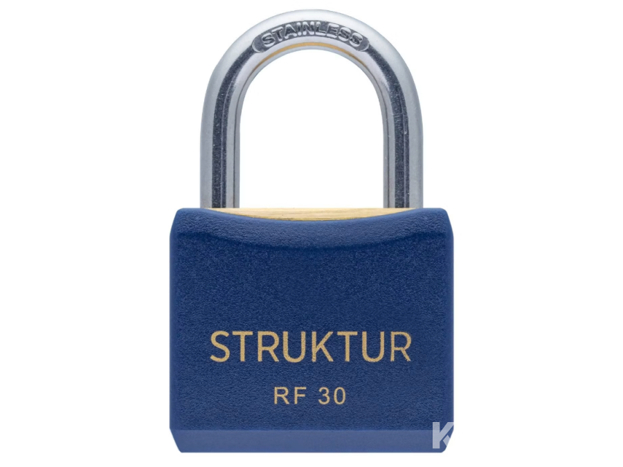 Hänglås Struktur RF 30, rostfri bygel, 10 st