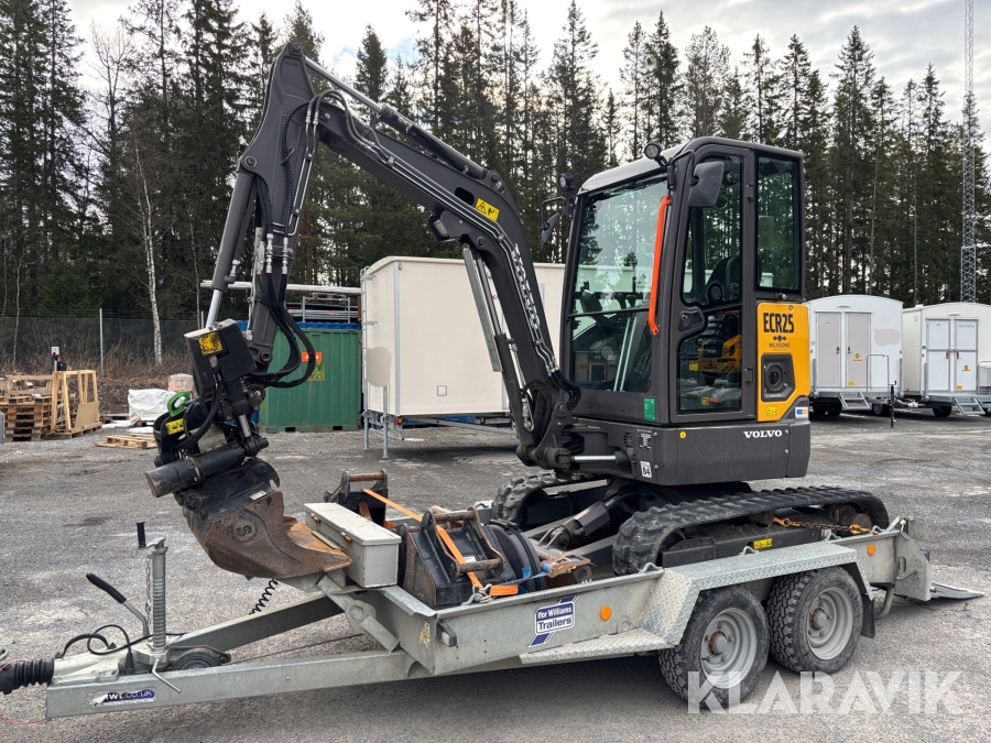 Grävmaskin Volvo JECR25D Electric med släp