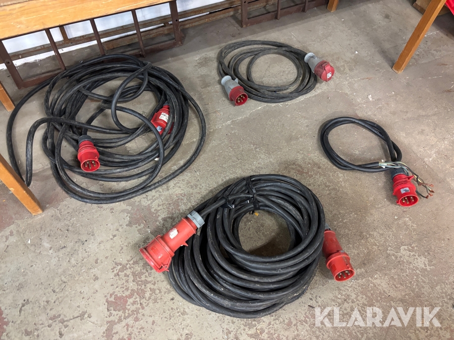 Diverse 3-fas kabel 32ampere