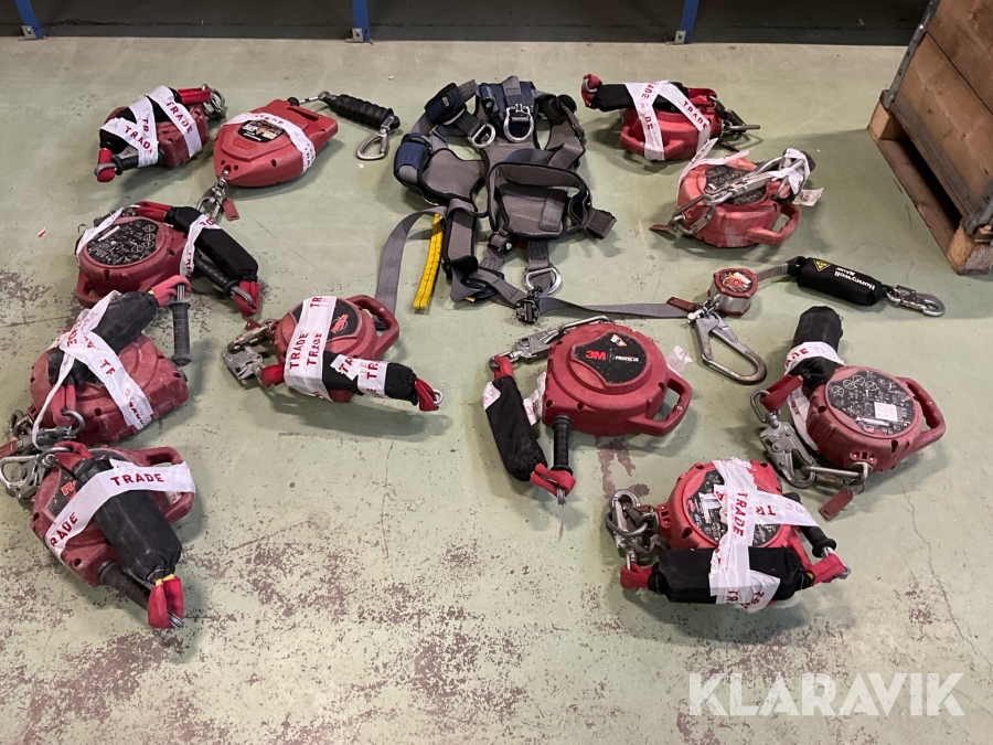Fallskyddsutrustning 1st sele och 12st block