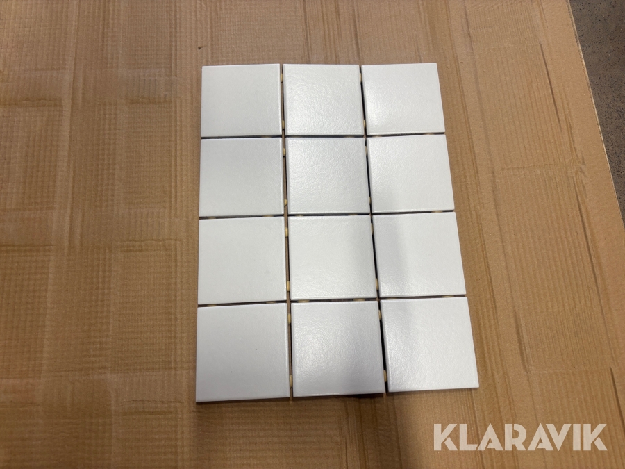 Klinkerplattor vit 10x10cm Global White matte 20 kvm