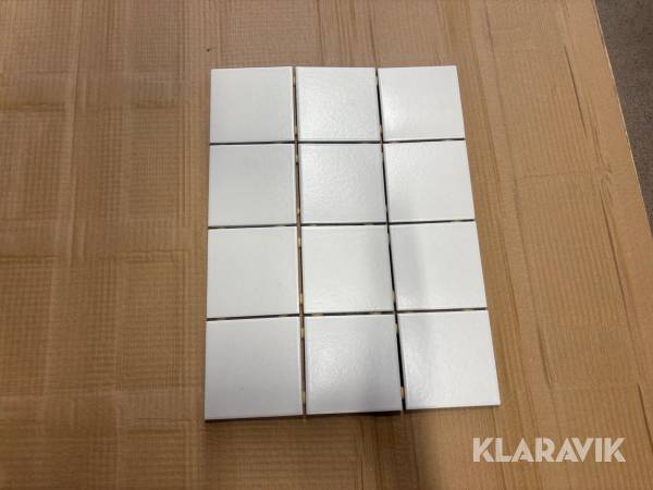 Klinkerplattor vit 10x10cm Global White matte 20 kvm