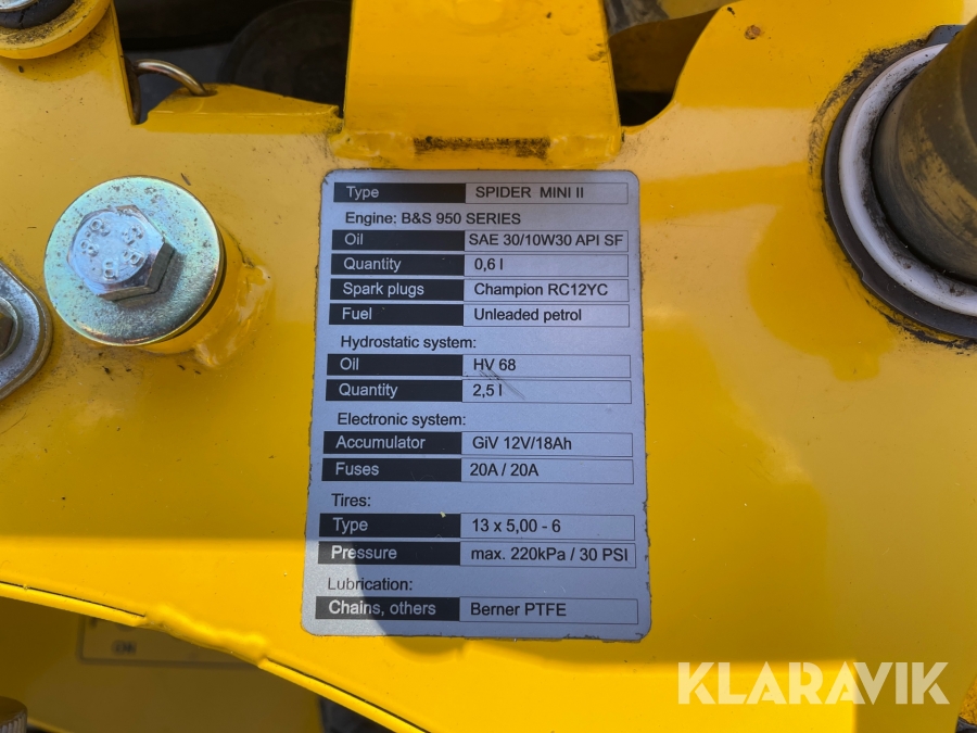 Släntklippare Spider Mini II med radiostyrning